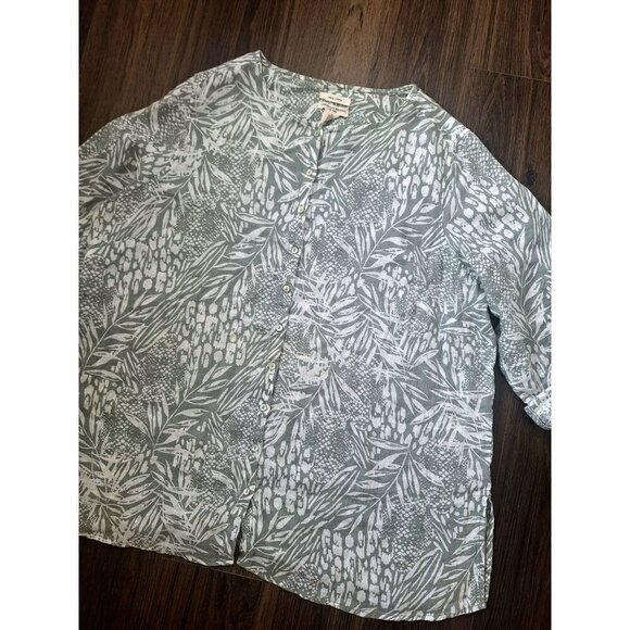 💙 Christian Siriano Blouse - 100% Linen - Picture 3 of 7